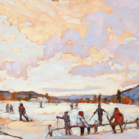 Ski Day 9x12in