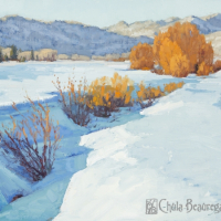 Winter Fire 12x16in SOLD